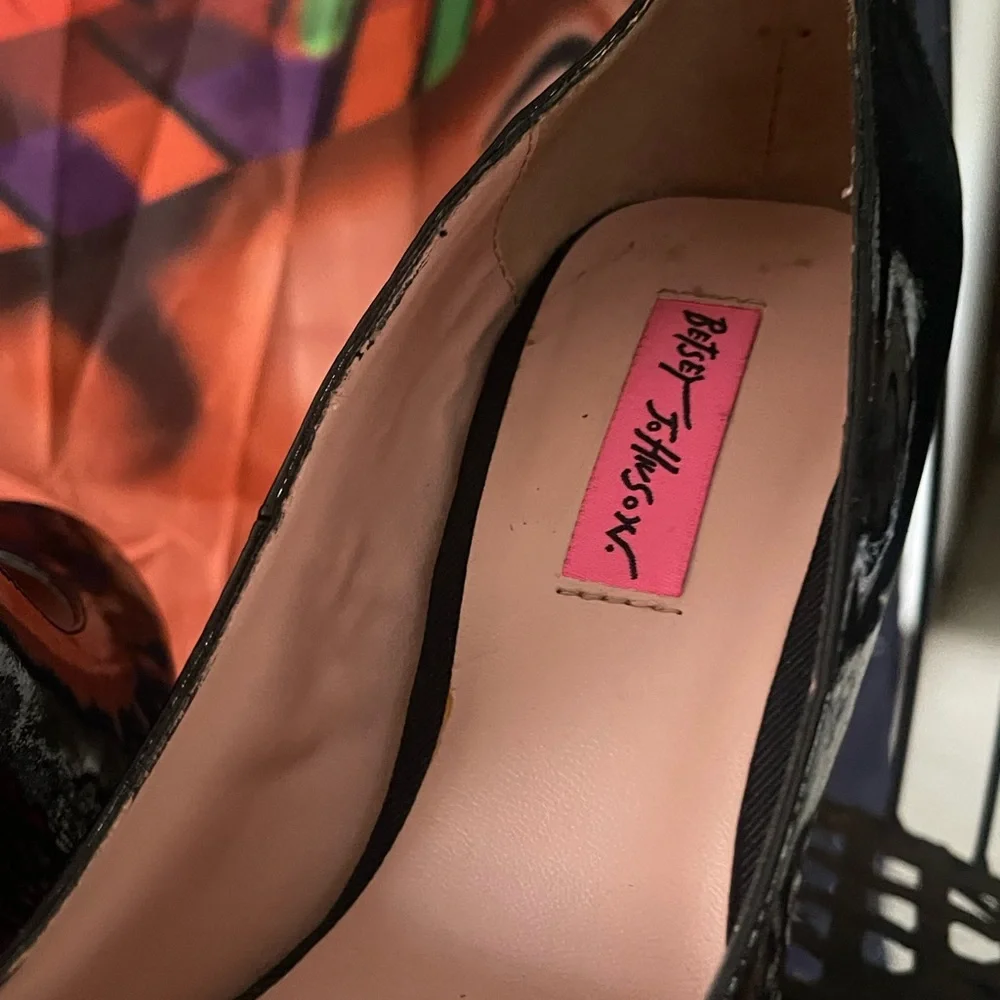 Betsey Johnson Black Patent Lace-Up Heels - Picture 5 of 9